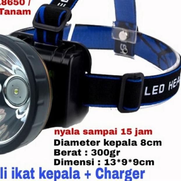 ❁ Senter Kepala Led 50 Watt Charger DX 2018/ Senter Headlamp 50Watt Super Terang ➹