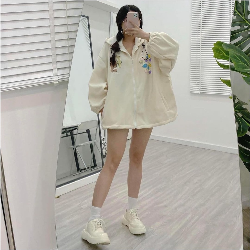 HOODIE ZIPER SWEATER WANITA / BUBBLE SWEATER HOODIE WANITA OVERSIZE / SWEATER TERBARU