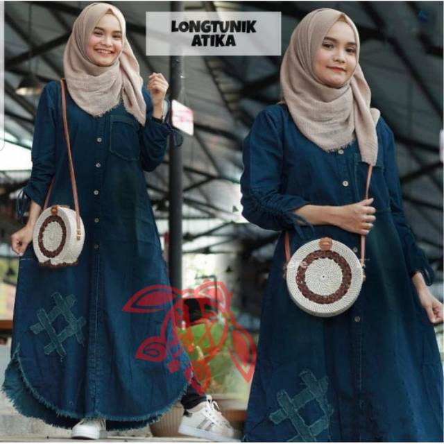 LONGTUNIK ATIKA JEANS BIRUTUA