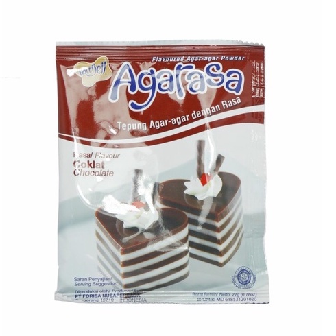 AGARASA Coklat Nutrijel Tepung agar pudding Coklat 22gr ekonomis