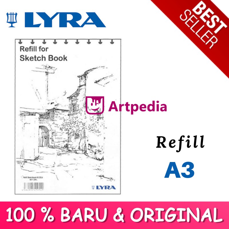 

TERBARU (2018) LYRA SKETCHBOOK REFILL UKURAN A3 ISI 30 LEMBAR - SKETCH BOOK -ISI ULANG BINDER -MURAH