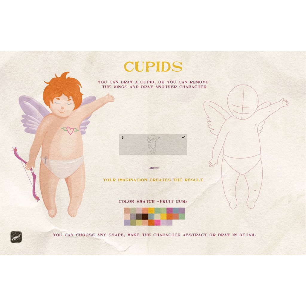 Procreate Brush - The Cupid Shapes: 82 Procreate Stamps and Textures Brushes