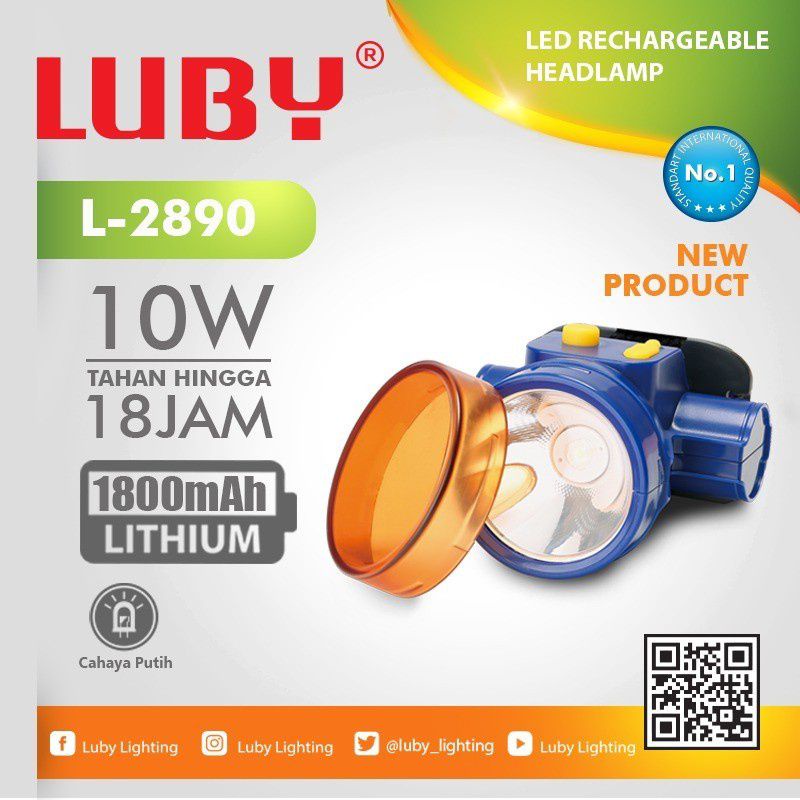 Senter Kepala LUBY LED L-2890 10 Watt Aoki AK-3678L 15 Watt Murah