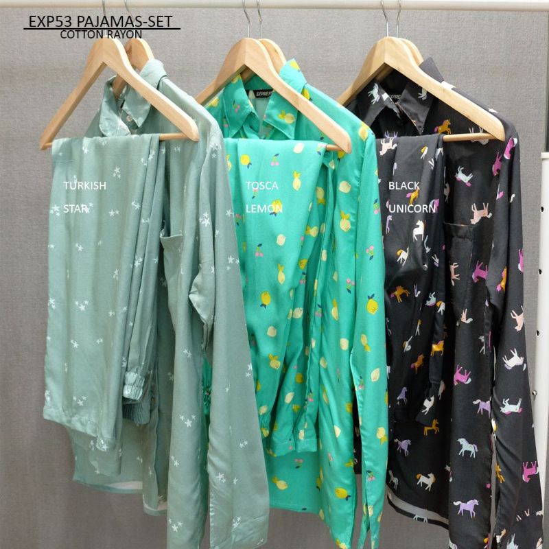 Pakaian Tidur Piyama |Set EXP 53 Pajamas Set