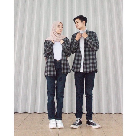 Kemeja Flanel Pria Lengan Panjang Kotak Kotak Flannel XL