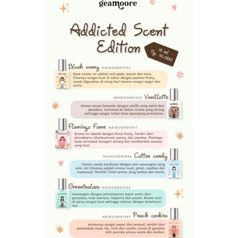 GEAMOORE ADDICTED SERIES PARFUME 15ml