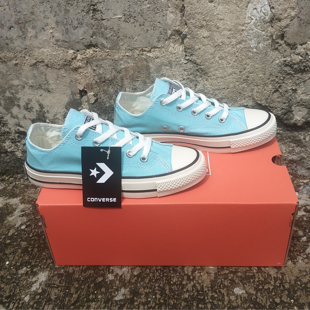 SEPATU WANITA CONVERSE-CHUCKTAYLOR-70S LOW SNEAKERS PRIA WANITA WARNA BIRU MUDA