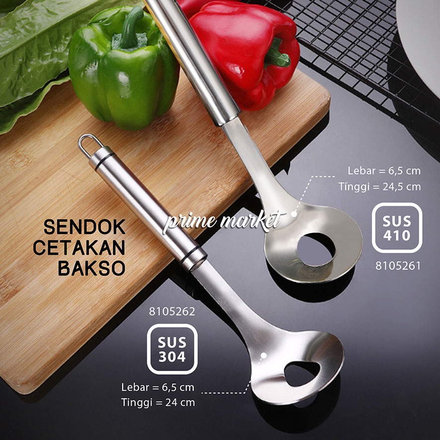 Sendok Bakso Cetakan / Sendok Cetakan Bakso Stainless 304 / Alat Pencetak Bakso 410 (8105261 , 81052