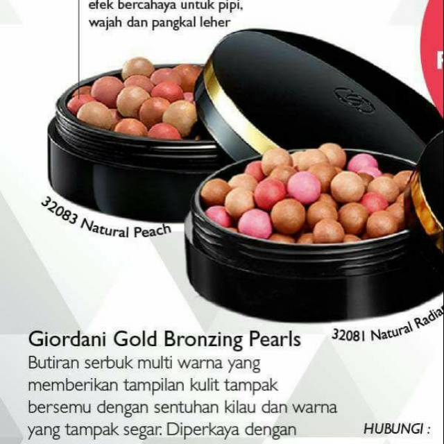 BRONZING PEARL GIORDANI GOLD / BLUSH ON GIORDANI