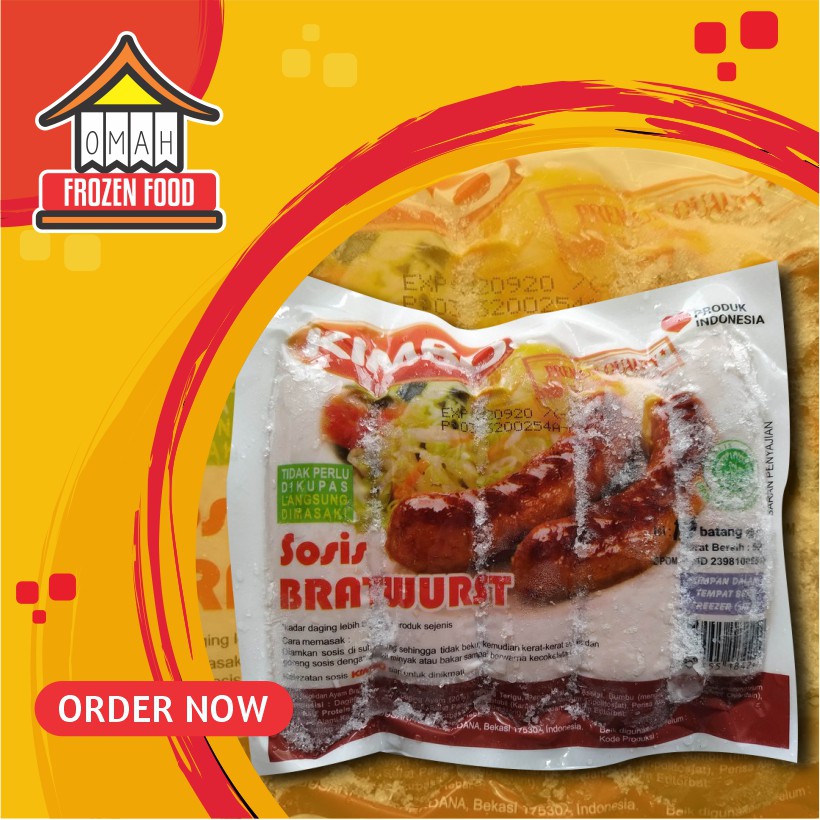 

Kimbo Sosis Bratwurst Original isi 6 (NON COD DILUAR KOTA JATENG)
