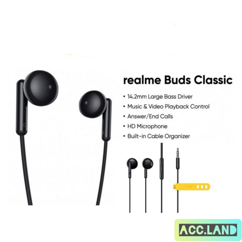 Headset Realme 3 3i 5 5i 5s C1 C2 C3 ORIGINAL 100% NEW BASS