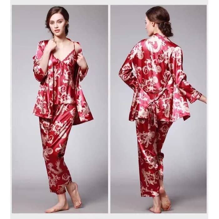 Kimono Lingerie / Baju Tidur Wanita / Piyama Set