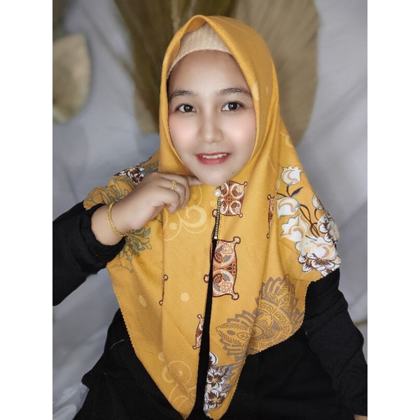 HIJAB INSTAN ZIPPER HIJAB SEGIEMPAT INSTAN ZIPPER MOTIF