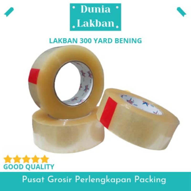 

Lakban bening & coklat jumbo 888 tape 45 x 300 yard