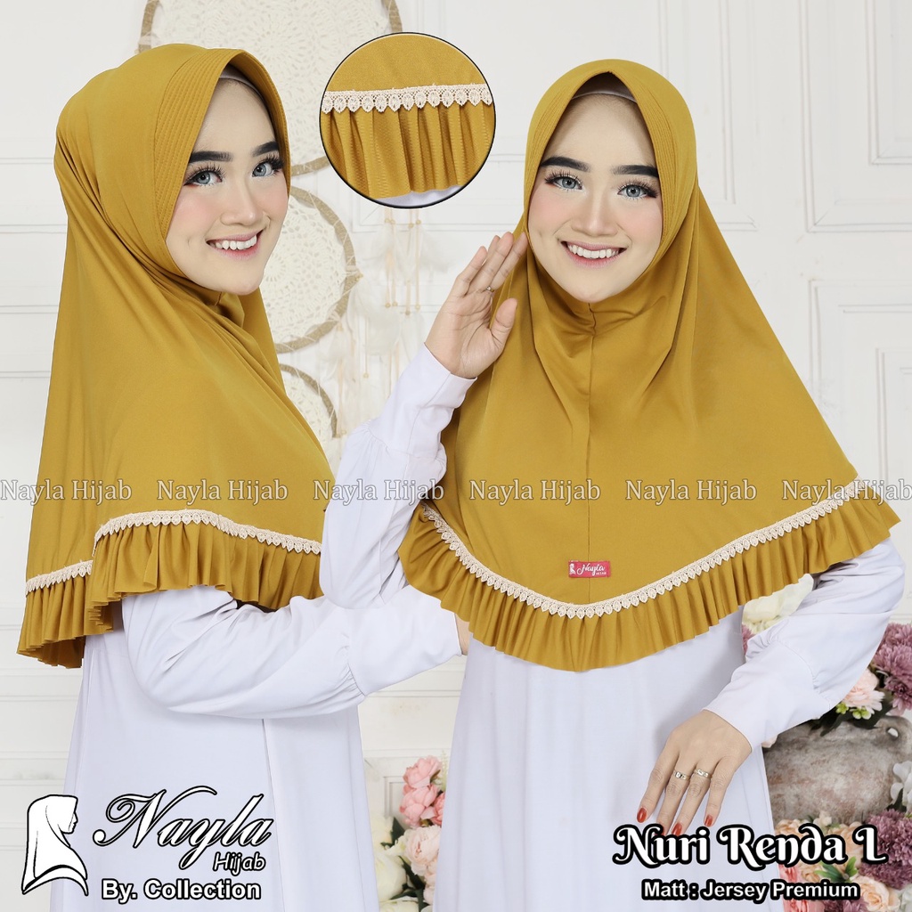 JILBAB INSTAN NURI RENDA L KERUDUNG BERGO JERSEY PREMIUM TERMURAH DAN TERLARIS NAYLA HIJA'B