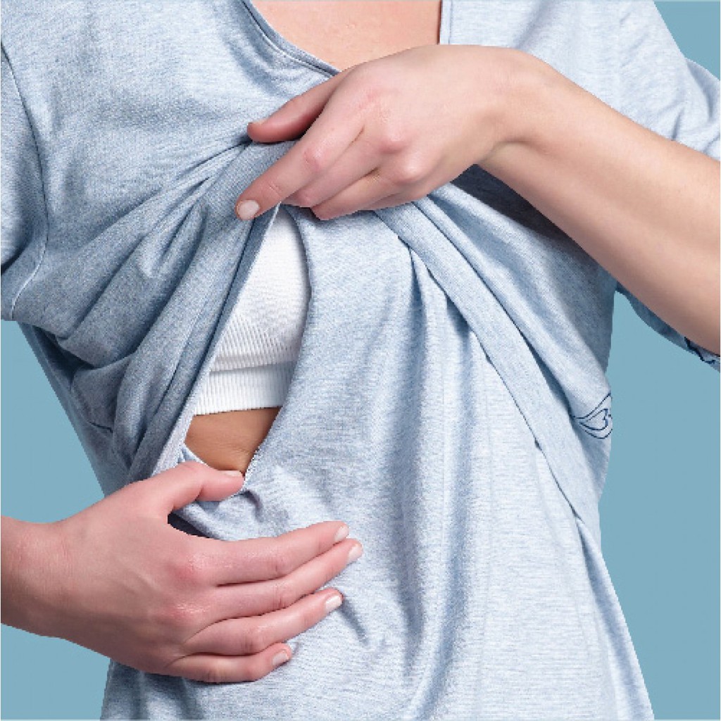 Carriwell Sarah Sleep Shirt Blue Melange L XL XXL