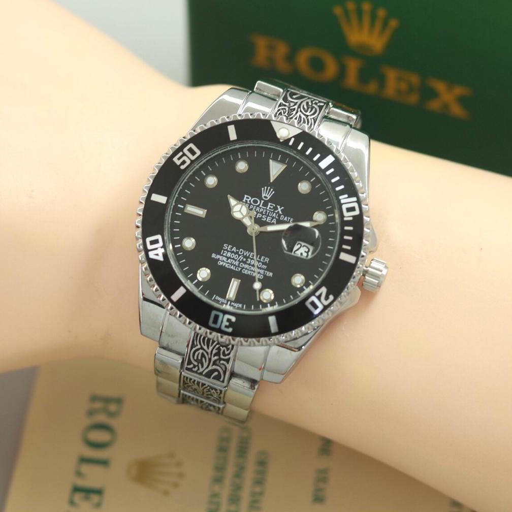 nagashops837 JAM TANGAN PRIA ROLEX DEEPSEA SEA-DWELLER RANTAI STAINLESS TANGGAL AKTIF FREE BOX SERTI