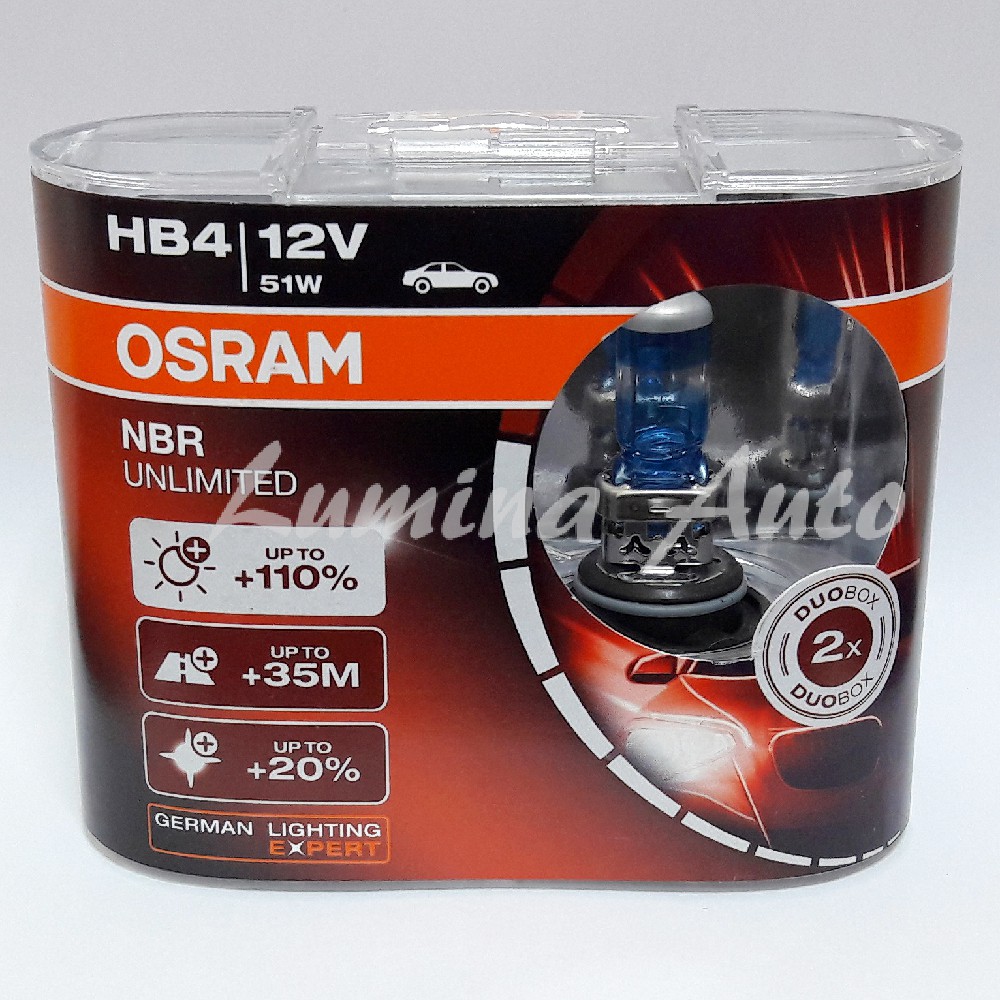 Osram NBR Unlimited HB4 51 Watt ( NBU / Night Breaker ) - Lampu Mobil / Foglamp HB4 9006