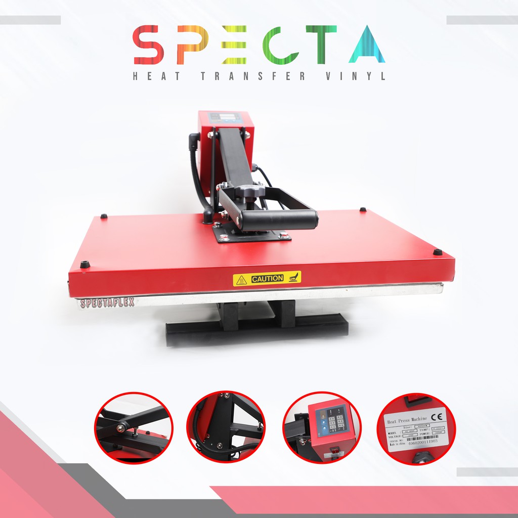 SPECTA MESIN HEAT PRESS KAOS SABLON DIGITAL 40X60 | HOT PRESS SABLON