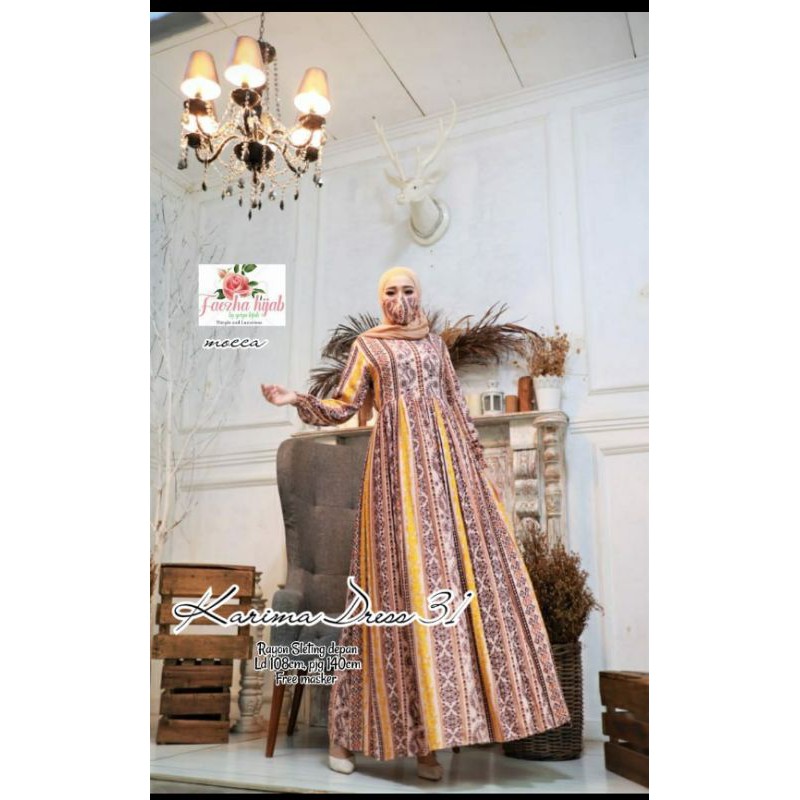 Gamis Karima Dress / Gamis Busui Terbaru Fabric Rayon