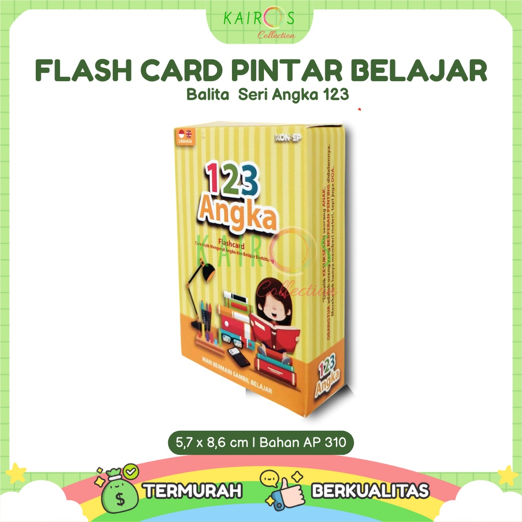 Flashcard Kartu Pintar Belajar Balita Seri Angka 123