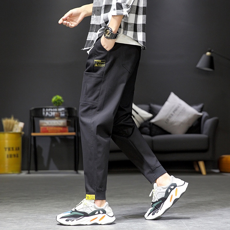 Celana Pria Celana Panjang Overall Sembilan Casual Santai Sporty Katun Fashion Pants