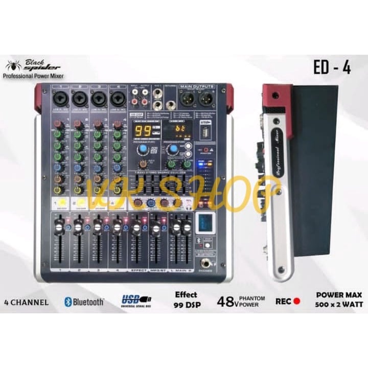 Power Mixer 4Ch Blackspider ED4 Blackspider ED 4 Black Spider ED 04 / ED04