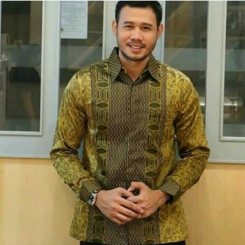 Kemeja Songket Kuning Emas | Hem Songket Gold Kemeja Songket Baron Emas