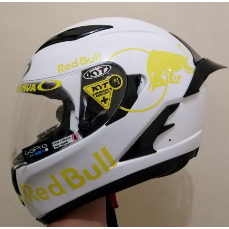 Stiker helm Red bull full set, model cutting