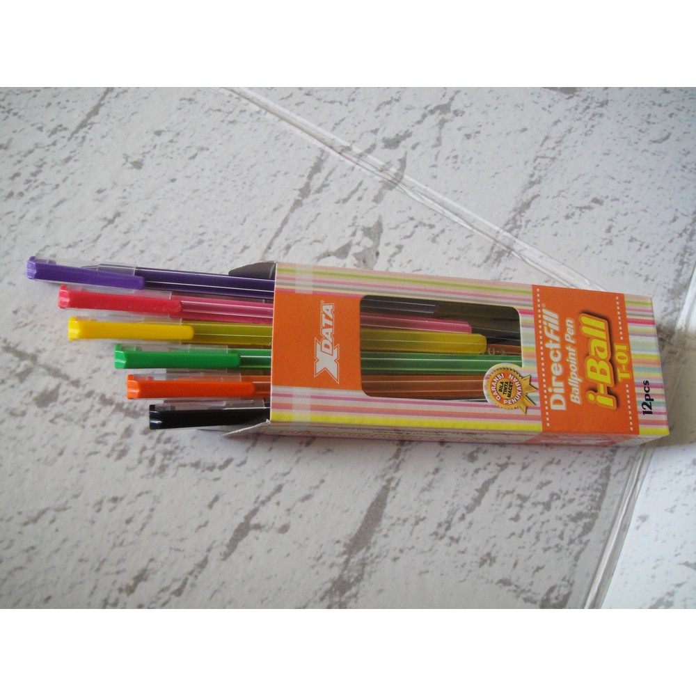 6 Pcs Pen / Ballpoint / XData Directfill Ballpoint T-01 i-Ball