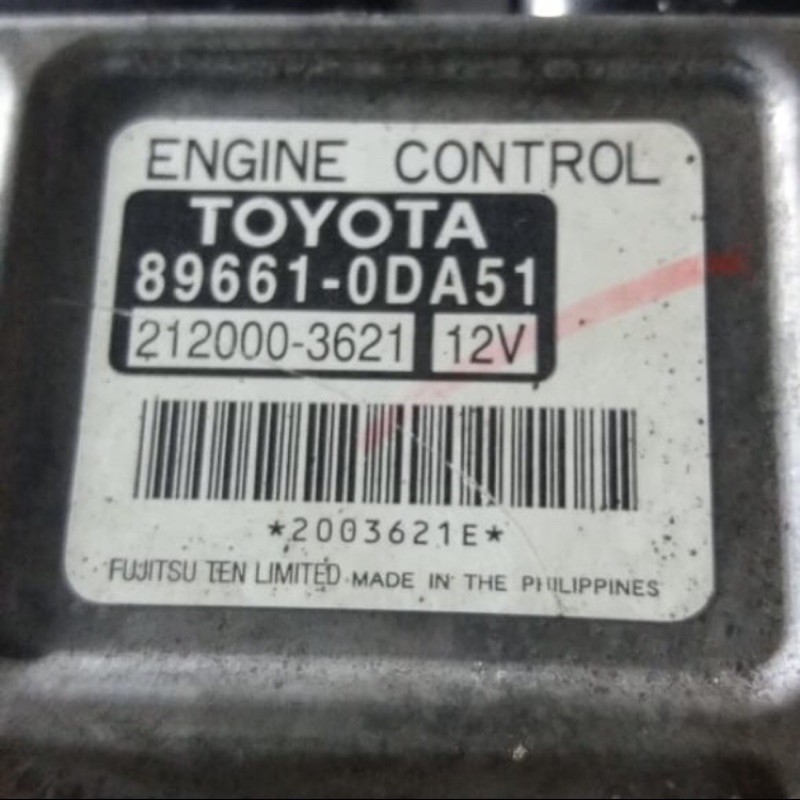 ECU Engine Control Unit Komputer Toyota Vios E New Limo Gen 2 Non ABS