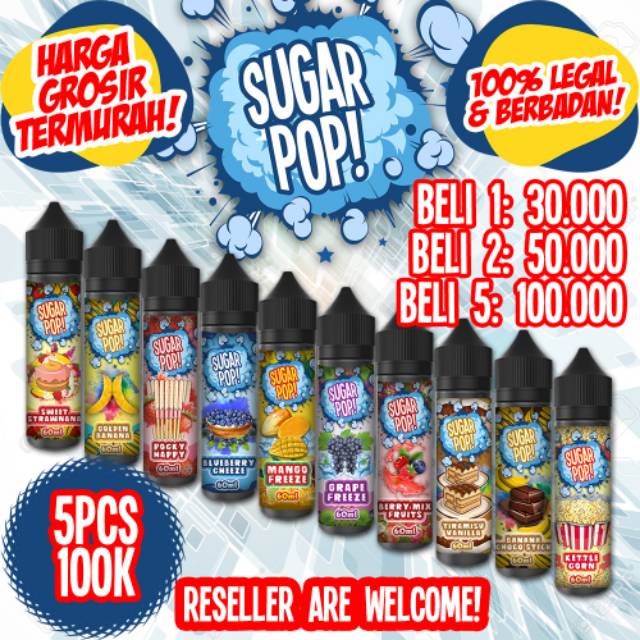 Vape Liquid Sugar Pop Liquid Murah Liquid Enak Liquid Premium