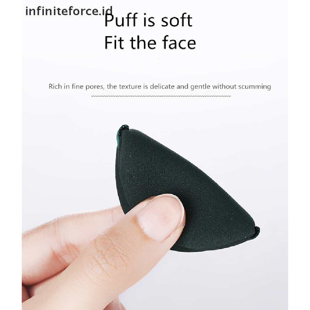 Infiniteforce.id 3pcs / Set Spons Puff Air Cushion Basah / Kering Untuk Makeup / Kosmetik Wanita