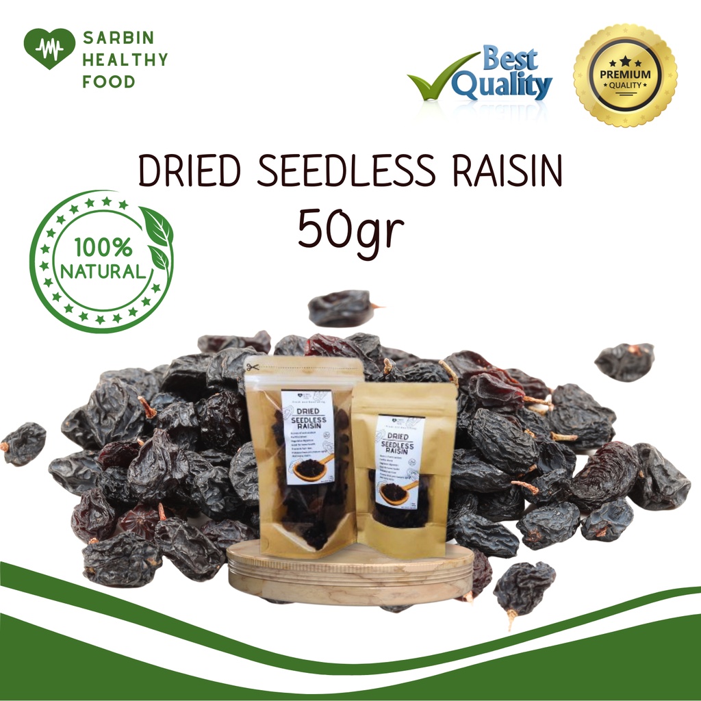 

DRIED RAISIN | KISMIS HITAM PREMIUM ORGANIK 50 GRAM