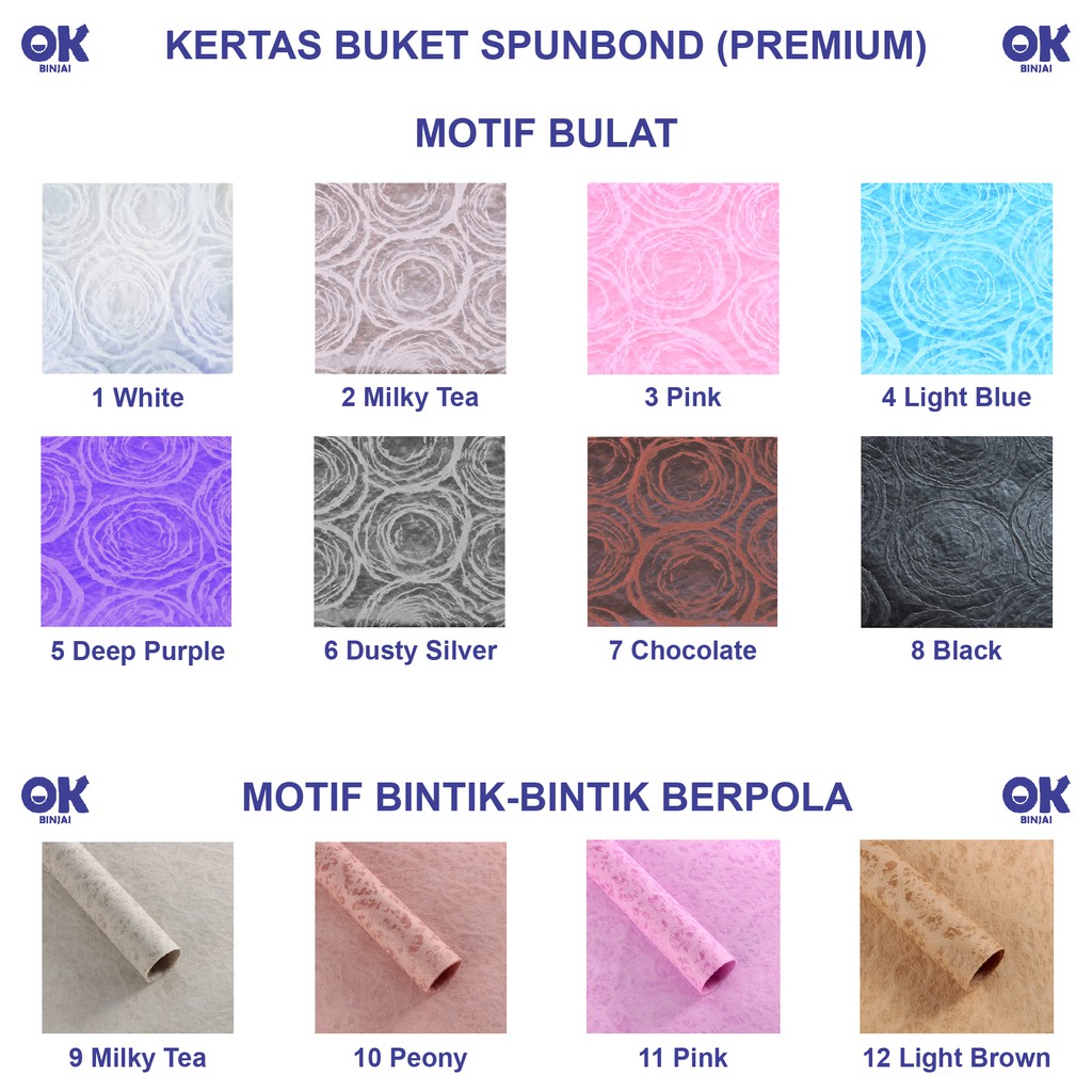 

OKB Kertas Spunbond Premium Buket Kado Motif Bunga Daun Flower Wrap Wrapping