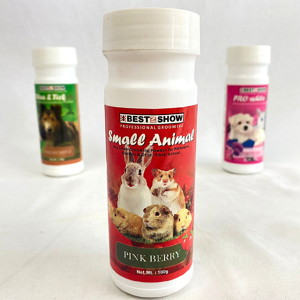 

BESTINSHOW Bedak Kelinci DRY Cleaning Powder Pink Berry 100g