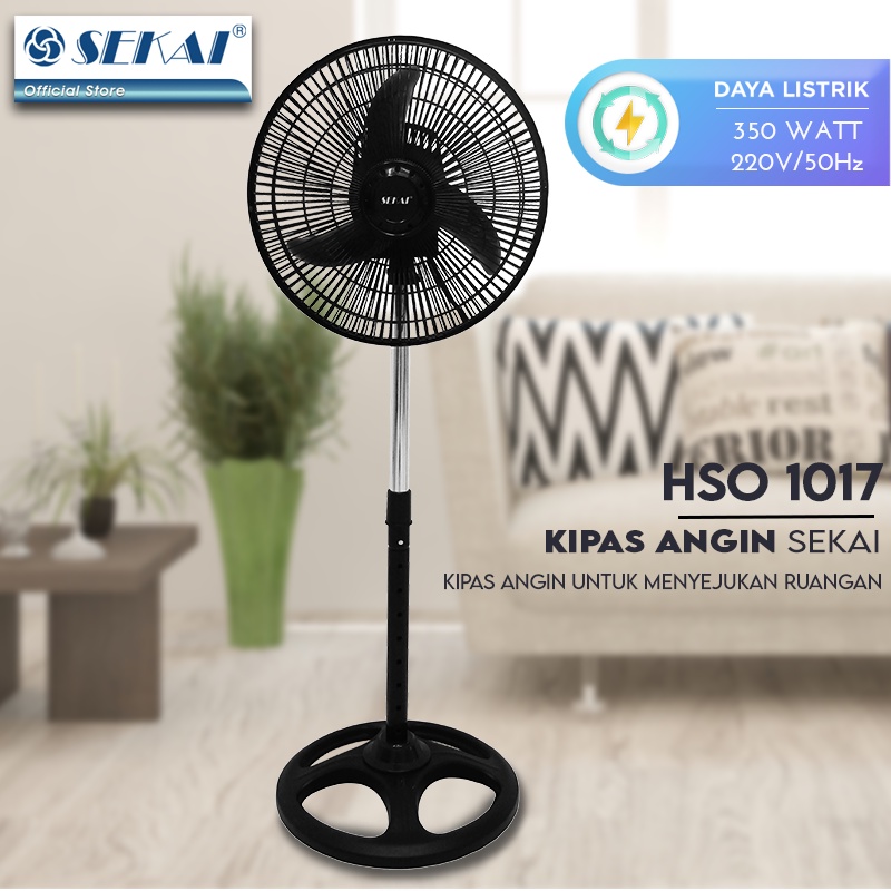 SEKAI Stand Fan HSO1017S Kipas Angin Tumpu 10 Inch HSO 1017S