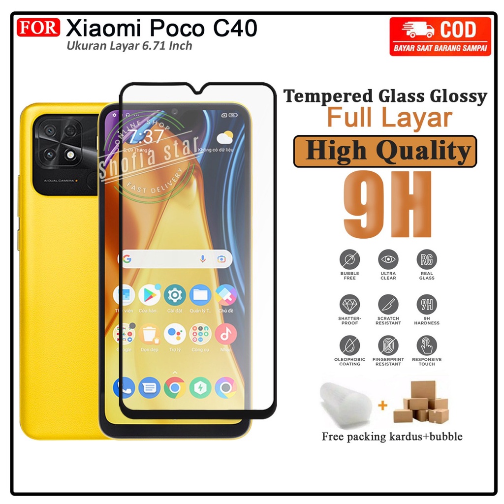 Anti Gores Ceramik Matte Xiaomi Poco C40 Anti Spy Full Cover