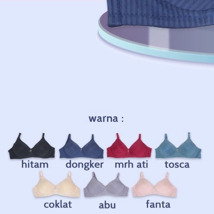 Pilih Warna BH Sorex 33484 Sekar / Bra Wanita Dewasa Fashion Tanpa Kawat Busa Sedang Kait 2 | Bwr