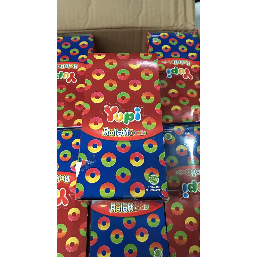 

Hot Item Yupi Roletto Mix 1 Pak Box Dus 12 Pcs Permen Jelly Murah Manis Roleto