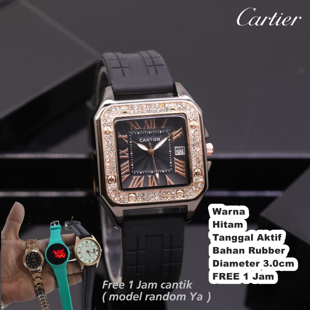 (BISA COD) Jam Tangan Wanita Cartier Terbaru / Jam Tangan Cewek CT 1506 / Jam Tangan Murah Cartier