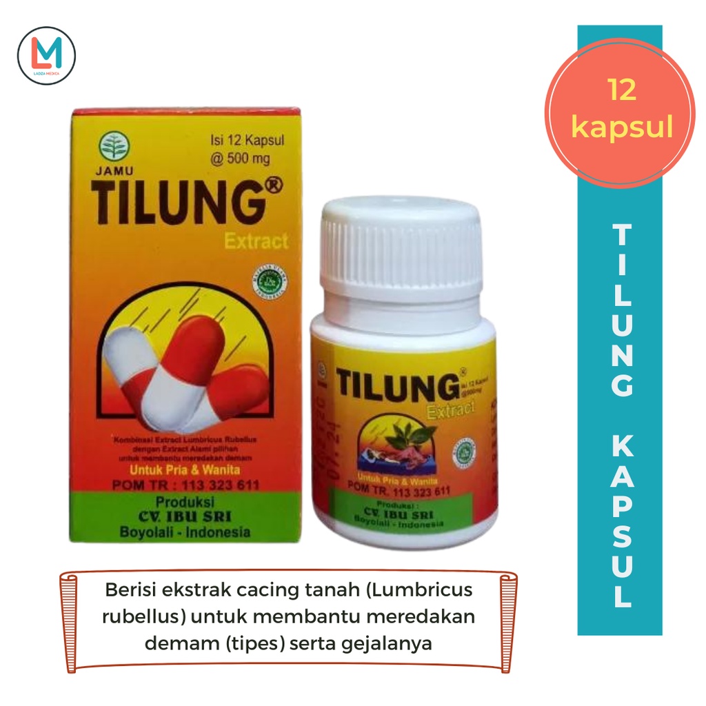 Tilung 1 Botol Isi 12 Kapsul | Obat Demam Tipes