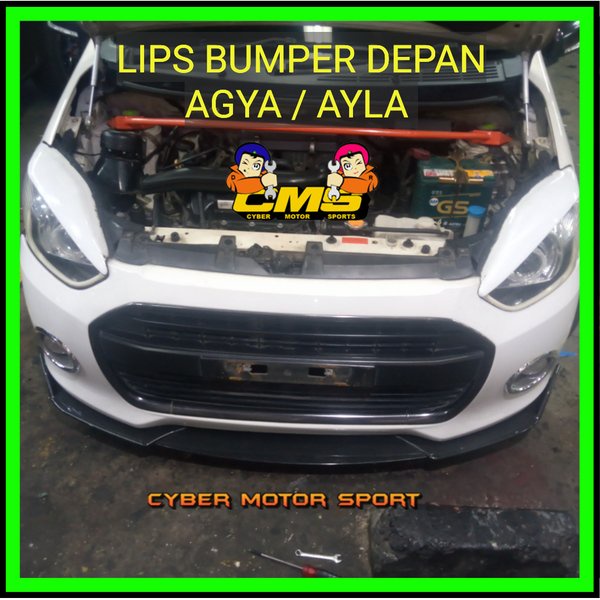 Lips bumper depan ayla agya swift brio karimun splash. bodykit agya. front lips bumper agya. winglet