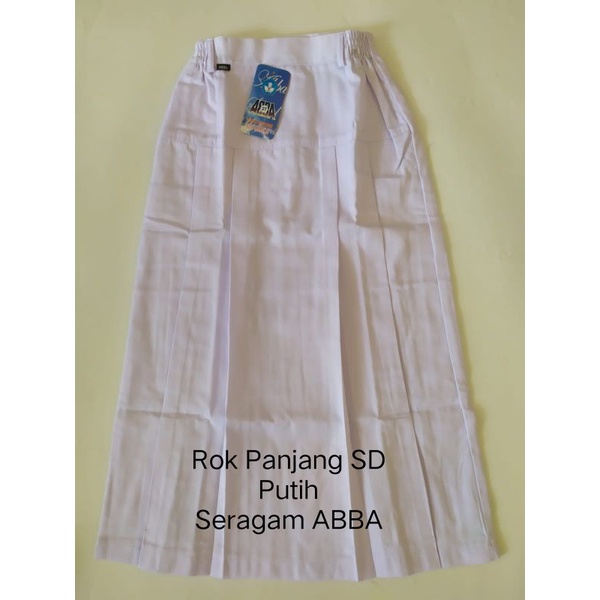 ABBa - Rok Panjang SD dan MI - Putih Ready Stok (NYAMAN DIPAKAI)