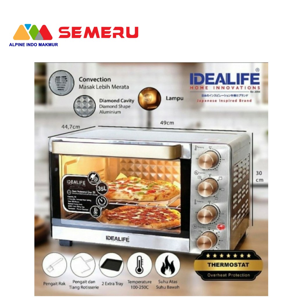 Jual IDEALIFE OVEN 35 LTR IL-335 (khusus Makassar) | Shopee Indonesia