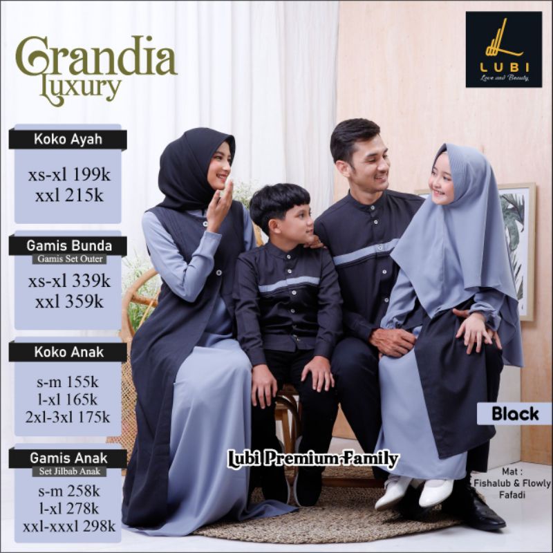 Lubi Sarimbit Grandia Luxury Black Couple Keluarga Sarimbit Lubi Terbaru
