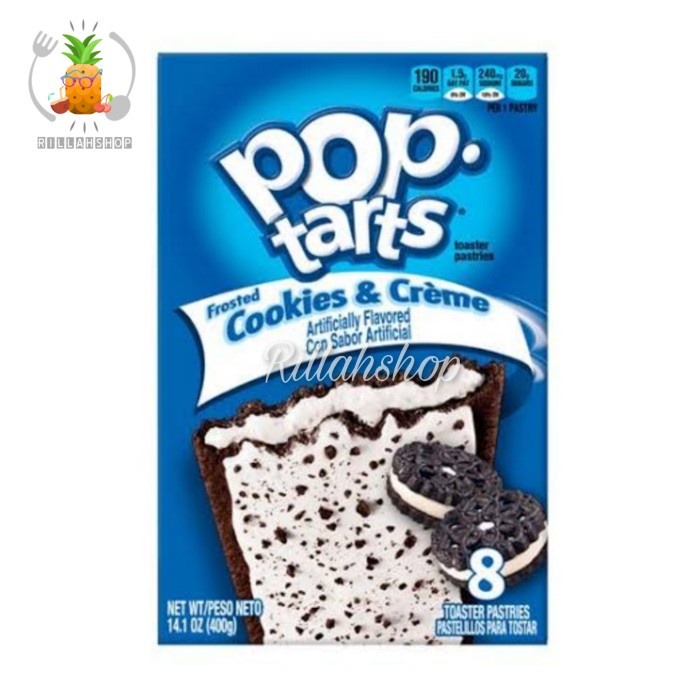 

Kellogg's Pop Tarts Frosted Cookies & Creme (400g)