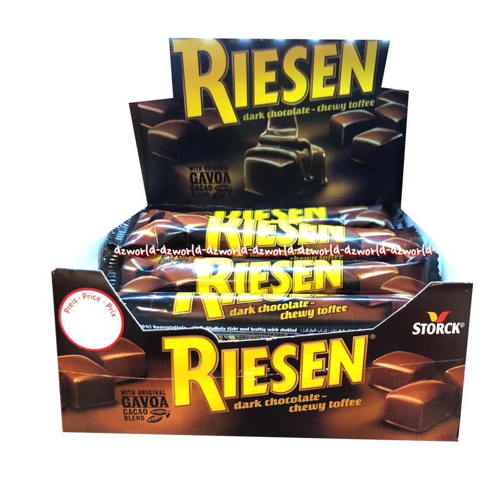 Riesen Dark Chocolate Chewy Coffee Storck 100g Cokelat Rasa Kopi Risin Coklat