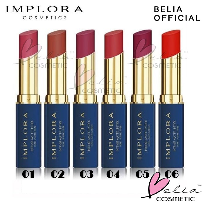 ❤ BELIA ❤ Implora (✔️BPOM) Intense Matte Lipstick Long Lasting Finish | lipstik mate implora