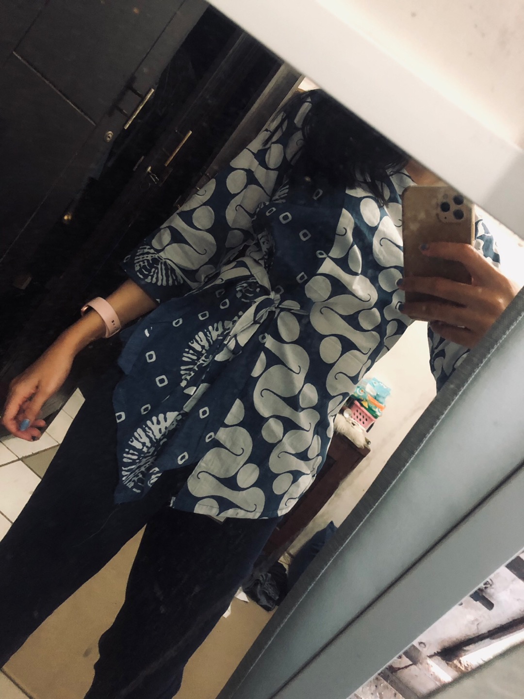 Tey-17 Batik Wanita Asj Sa Hrb026 Kenongo Kemeja Tosca Pendek